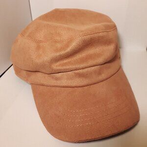 Pink Suede Poor Boy Hat newsboy cap newsy cap NWT Vegan Suede